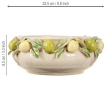 Produkt Ceramiczna miska z cytrynami – śródziemnomorska dekoracyjna miska na stół i do kuchni Ø21,5cm H8,5cm