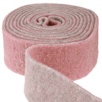 Produkt Wstążka dekoracyjna do doniczek wstążka wełniana filc wełniany stary róż szary 7,5cm 5m