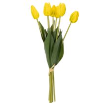 Produkt Sztuczne kwiaty tulipanów do realistycznej wiosennej dekoracji salonu lub biura, 40 cm, 7 sztuk