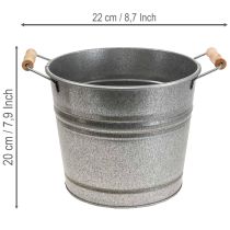 Produkt Metalowa doniczka dekoracyjna w stylu vintage, Ø22 cm, wys. 20 cm