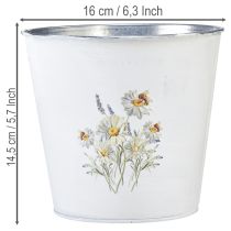 Produkt Doniczka metalowa biała, Ø16cm, wys. 14,5cm
