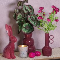 Produkt Nowoczesny, artystyczny wazon z długą szyjką i okrągłymi uchwytami do stylowych wnętrz, 24 cm