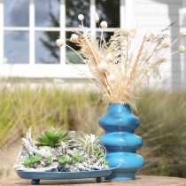 Produkt Wazon, dodatek do domu o falistej powierzchni, nadający nowoczesny klimat, 23 cm