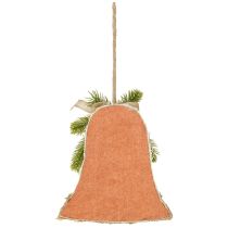 Produkt Rustykalna dekoracja ścienna z dzwonkami bożonarodzeniowymi, gałązkami juty i szyszkami