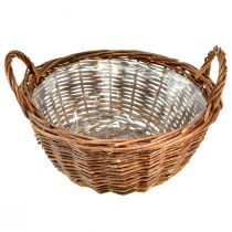 Produkt Rustykalny zestaw koszy wiklinowych z uchwytami do przenoszenia - 3 rozmiary (40 cm, 33 cm, 26 cm) - Wielofunkcyjny do domu i ogrodu - Zestaw 3 szt.