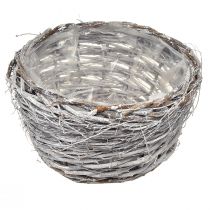 Produkt Zestaw rustykalnych koszy wiklinowych - 3 rozmiary (40 cm, 33 cm, 26 cm) - Idealny do dekoracji i przechowywania w stylu wiejskiego domu - Zestaw 3 sztuk