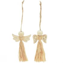 Produkt Aniołek bożonarodzeniowy Ozdoba choinkowa aniołek z rafii 11cm 12 szt