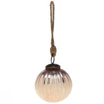 Produkt Bombki świąteczne szklane vintage różowe bombki szklane Ø7cm 6szt