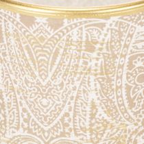 Produkt Szklany świecznik typu tealight z wzorem paisley, Ø8cm, wys.9cm, 2 sztuki