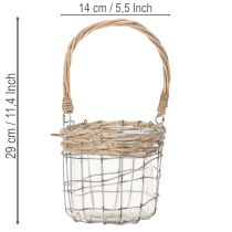 Produkt Lampion wiszący, szkło, metal, wierzba, Ø14,5cm, 2 sztuki