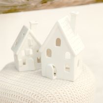 Produkt Latarnia dom ceramiczna dekoracja stołu Adwent biały wys. 18cm