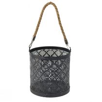 Produkt Latarnia metalowa ozdobna rączka latarni antracytowa Ø16cm 2szt