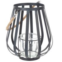 Produkt Latarnia metalowa ze szkłem, antracyt, Ø23cm, wys.27cm
