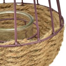 Produkt Latarnia z uchwytem i szkłem fioletowym naturalnym Ø18cm W22cm