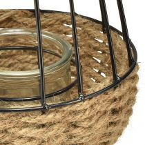 Produkt Latarnia z uchwytem i szkłem czarnym naturalnym Ø18cm W22cm