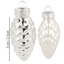 Produkt Szyszki mix ze szkła srebrnego 5cm 14 szt.