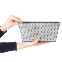 Produkt Miska cynkowa z wzorem diamentowym, 26 cm x 15,5 cm