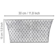 Produkt Miska cynkowa z wzorem diamentowym 30cm×18cm wys. 15cm