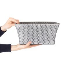 Produkt Miska cynkowa z wzorem diamentowym 30cm×18cm wys. 15cm