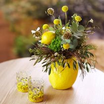 Produkt Wazon cytrynowy Wazon ceramiczny cytrynowożółty, śródziemnomorski, wys. 19 cm