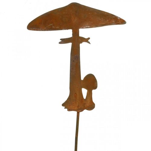 Floristik24 Rdza deco grzybowy kołek ogrodowy metalowa dekoracja jesienna 44cm