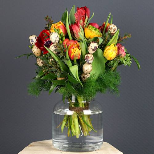 Floristik24 Wazon szklany Ø14cm H16,5cm