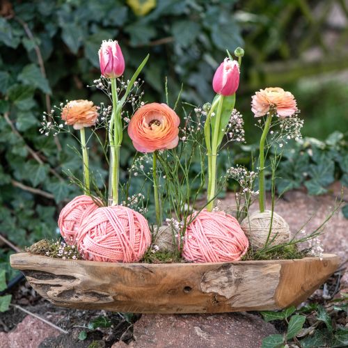 Produkt Miska dekoracyjna drewniana tekowa naturalna marynistyczna 46x14x7cm