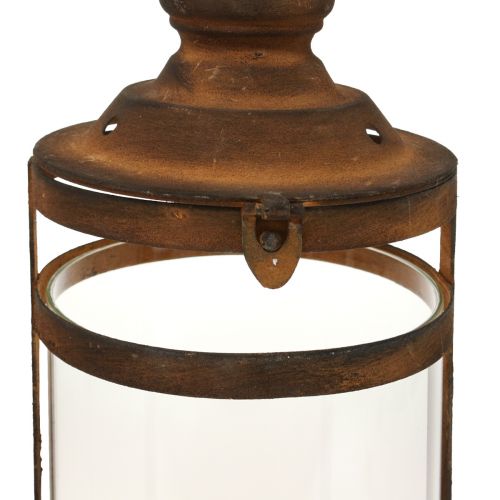 Floristik24 Latarnia dekoracyjna Latarnia metalowa o wyglądzie rdzy Ø15 cm wys. 46 cm