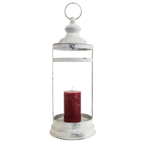 Produkt Latarnia Deco Latarnia Shabby Chic Biały Metal Ø15cm W46cm
