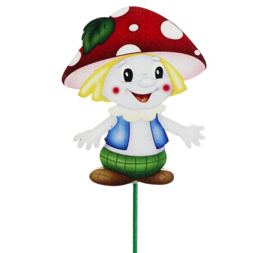Floristik24 Wtyczka kwiatowa z grzybkiem drewnianym Wtyczka dekoracyjna grzybkowa dziecięca 5,5cm 18 szt