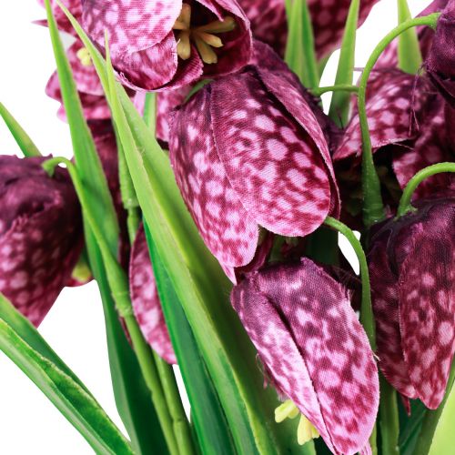 Produkt Fritillaria Fioletowa Szachownica Sztuczne Kwiaty 28cm 6 szt