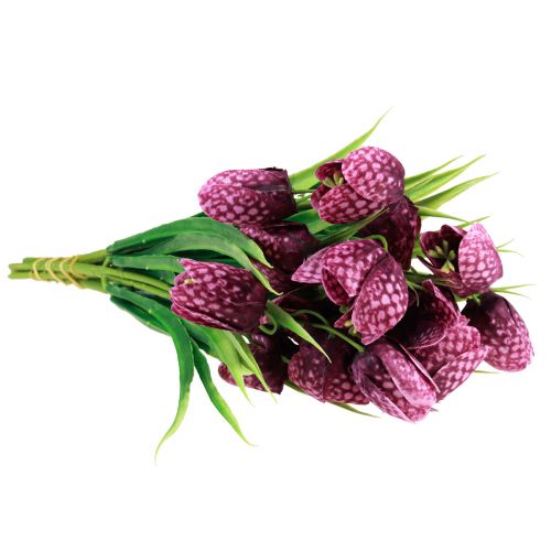 Produkt Fritillaria Fioletowa Szachownica Sztuczne Kwiaty 28cm 6 szt