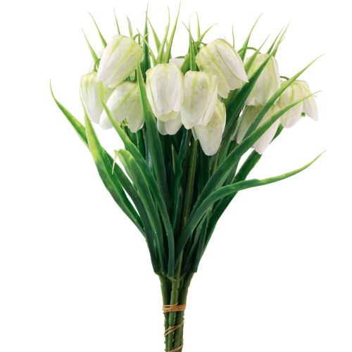 Produkt Fritillaria Biała Szachownica Kwiat Sztuczne Kwiaty 38cm 6szt