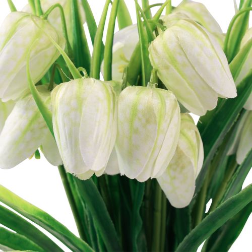 Produkt Fritillaria Biała Szachownica Kwiat Sztuczne Kwiaty 38cm 6szt
