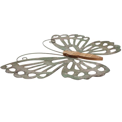 Floristik24 Wall Art Butterfly Deco Metal Wood Vintage 46×43cm