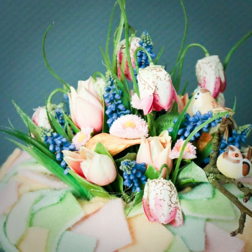 Floristik24 Kwiaty szachownicowe Fritillaria sztuczne białe, zielone 40cm 12 szt