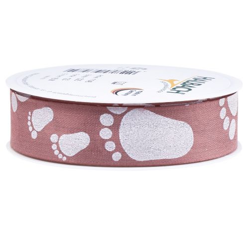 Produkt Wstążka prezentowa do dekoracji stópek dziecka Wstążka do chrztu różowa 25mm 16m
