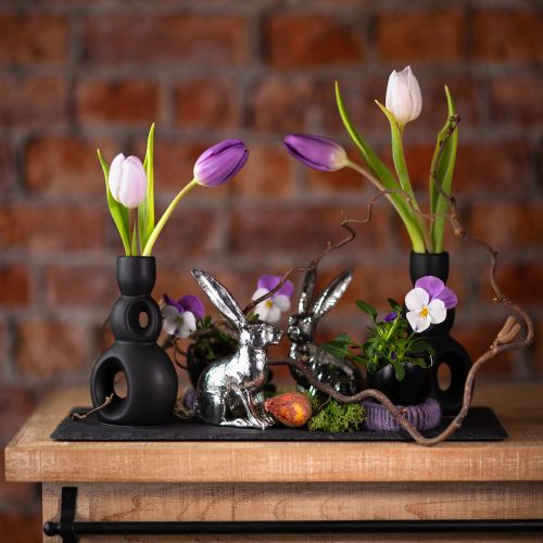 Produkt Świecznik Ceramiczny Świecznik Czarny H13cm 2 szt