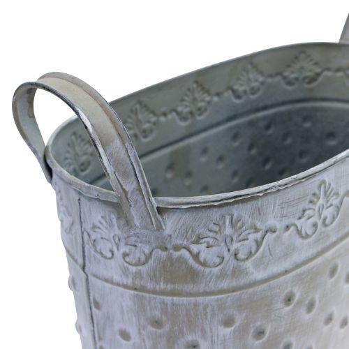 Produkt Doniczka owalna z uchwytami Jardiniere metal 24/19/14cm zestaw 3 szt