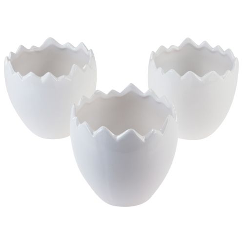 Floristik24 Doniczka ceramiczna z białkiem jajka Ø11,5cm W11,5cm 3 szt