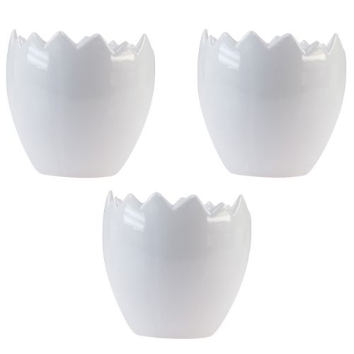 Floristik24 Doniczka ceramiczna z białkiem jajka Ø11,5cm W11,5cm 3 szt