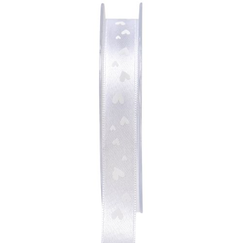 Produkt Wstążka prezentowa biała wstążka ślubna wstążka ozdobna 15mm 20m