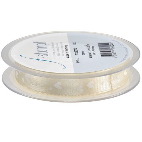 Produkt Wstążka prezentowa kremowa wstążka ślubna wstążka ozdobna 15mm 20m