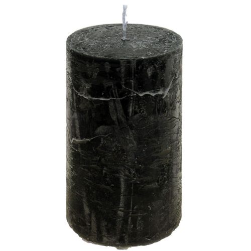Świece czarne świece stojące w jednolitym kolorze 50x100mm 4 szt