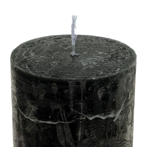 Produkt Świece czarne świece stojące w jednolitym kolorze 50x100mm 4 szt