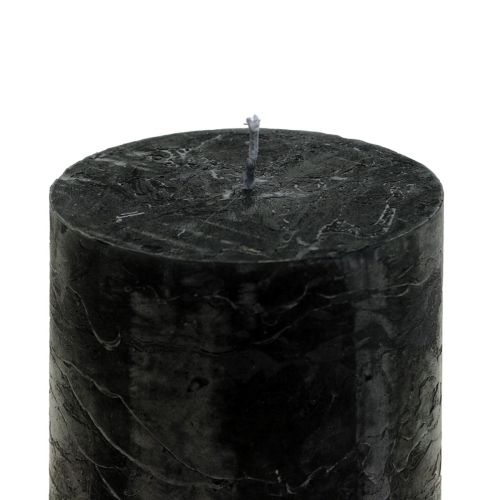 Produkt Świece czarne Świece stojące w jednolitym kolorze 60x80mm 4szt