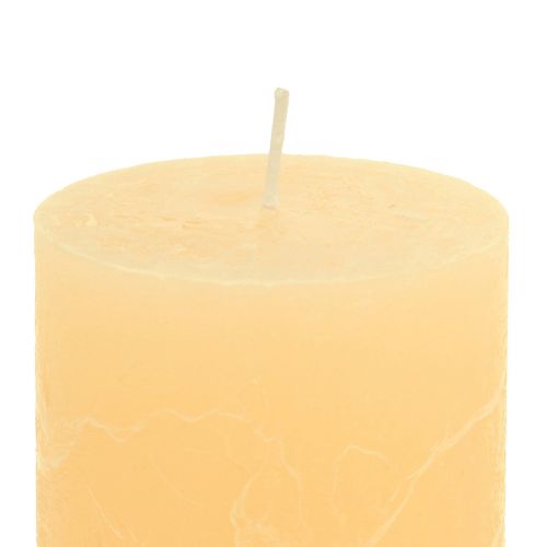 Floristik24 Świece Apricot Light Solid Colored Pillar Candle 60×100mm 4 szt.