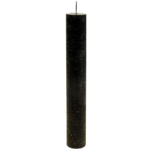 Floristik24 Świece stożkowe świece barwione na czarno 34×240mm 4 szt