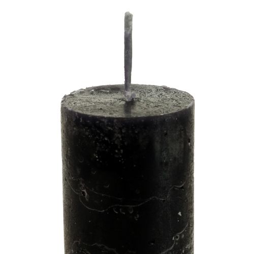 Floristik24 Świece stożkowe świece barwione na czarno 34×240mm 4 szt