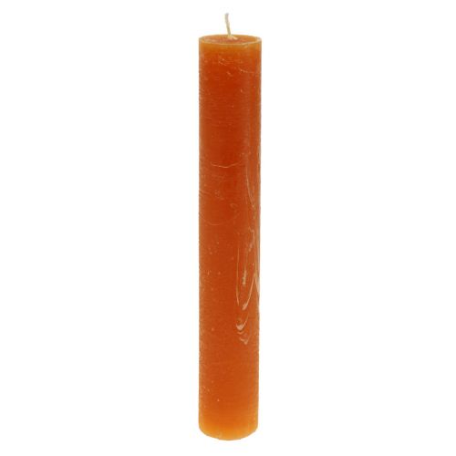 Produkt Świece stożkowe ciemnopomarańczowe w jednolitym kolorze Sunset 34x240mm 4szt